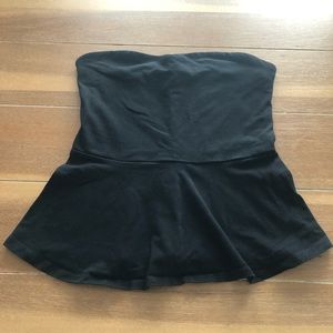 Black Express Peplum Tube Top